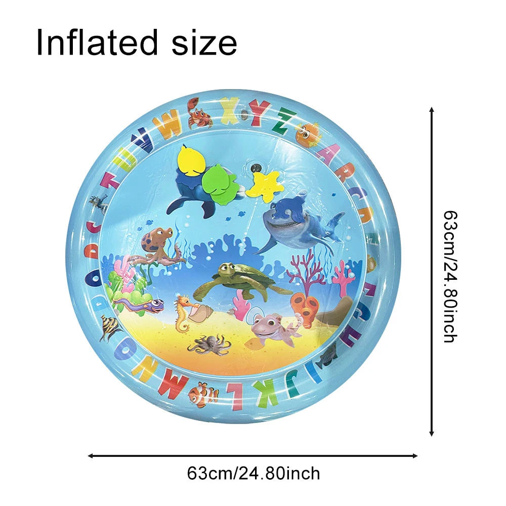 1pc Underwater World Inflatable PVC Playing Mat Baby Play Water Mat Toddler Pad Early Education Activity Toys Mat Cushion Gift