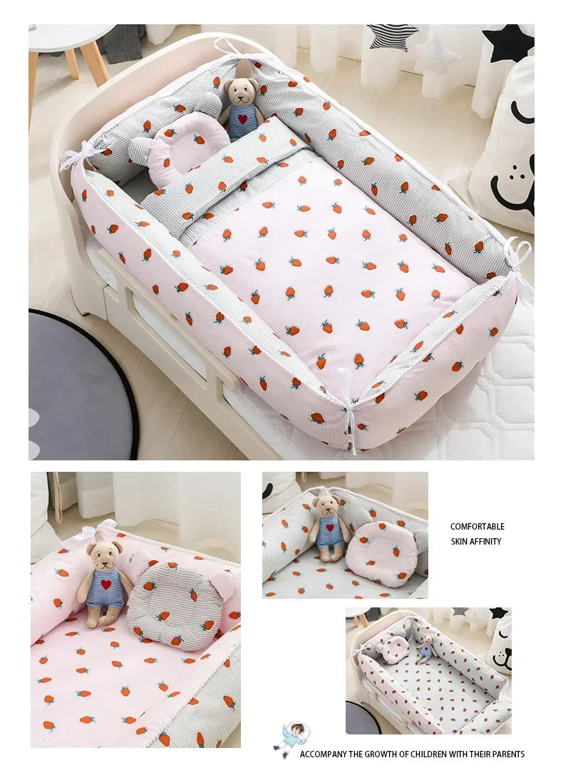 Newborn Bed Folding Baby Sleeping Nest Crib Travel Playpen Mattress Child Toddler Playpens Photography Cama Bebe with Pillow