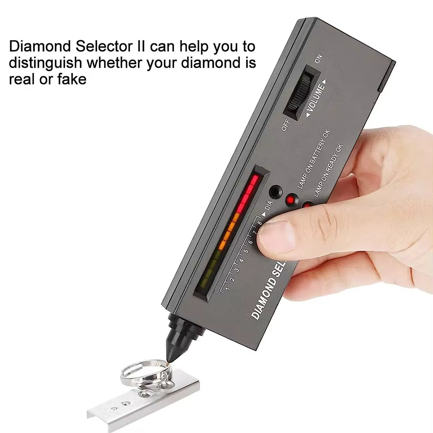 Portable Diamond Tester & Gemstone Selector Jewelry Watcher Tool Test Pen Moissanite Ruby Sapphire Diamond Detector