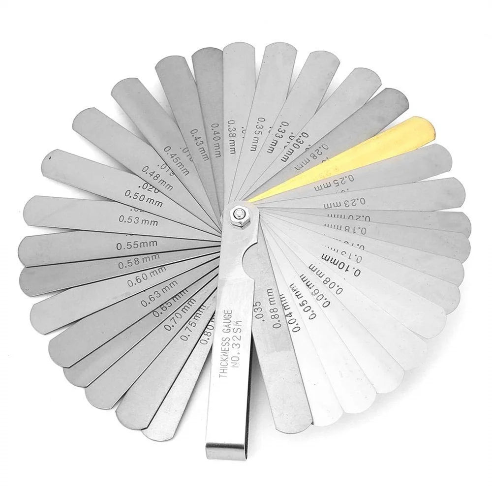 1PC Feeler Gauge, 32 Blades Feeler Stainless Steel Feeler Gauge for Measurement for Measuring Thickness for Handwork Universal