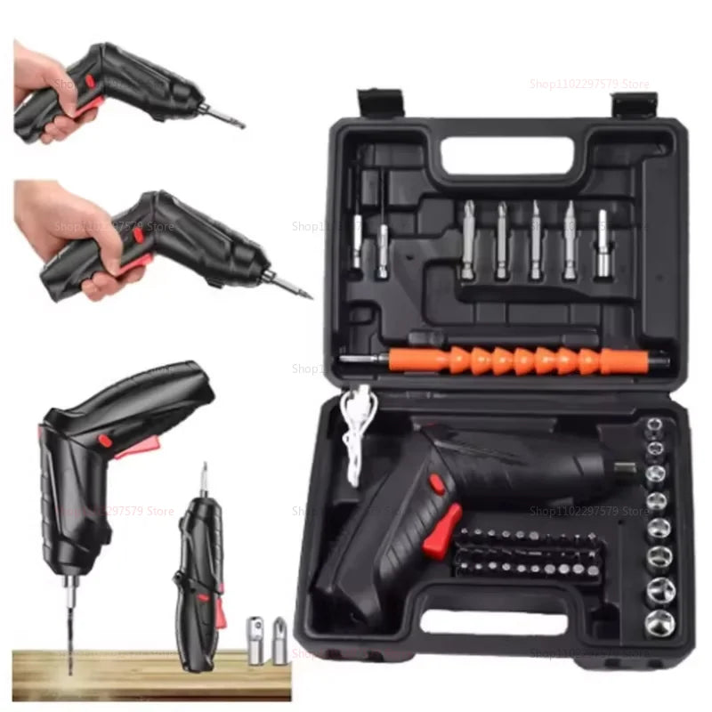 47 in 1 Rechargeable 36V Cordless Electric Screwdriver Kit Lithium Battery Folding Power Tools for Home DIY Furniture Manufactur