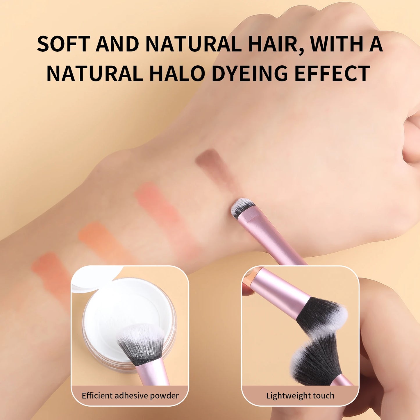 Makeup Brush Sets,10pcs Plastic Cute Portable Mini Multifunctional Makeup Brush Cosmetic Makeup Tool for Beginner