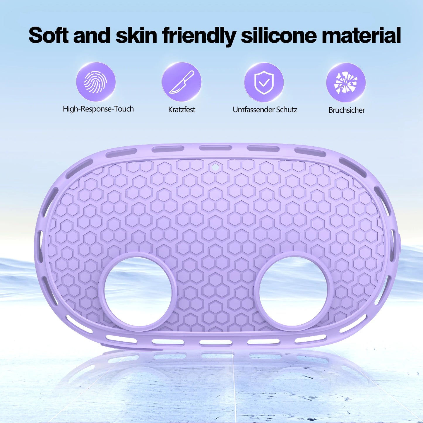 Silicone Protective Case for Meta Quest 3S VR Headset Shell Skin Protector Cover for Meta Quest 3S Accessories