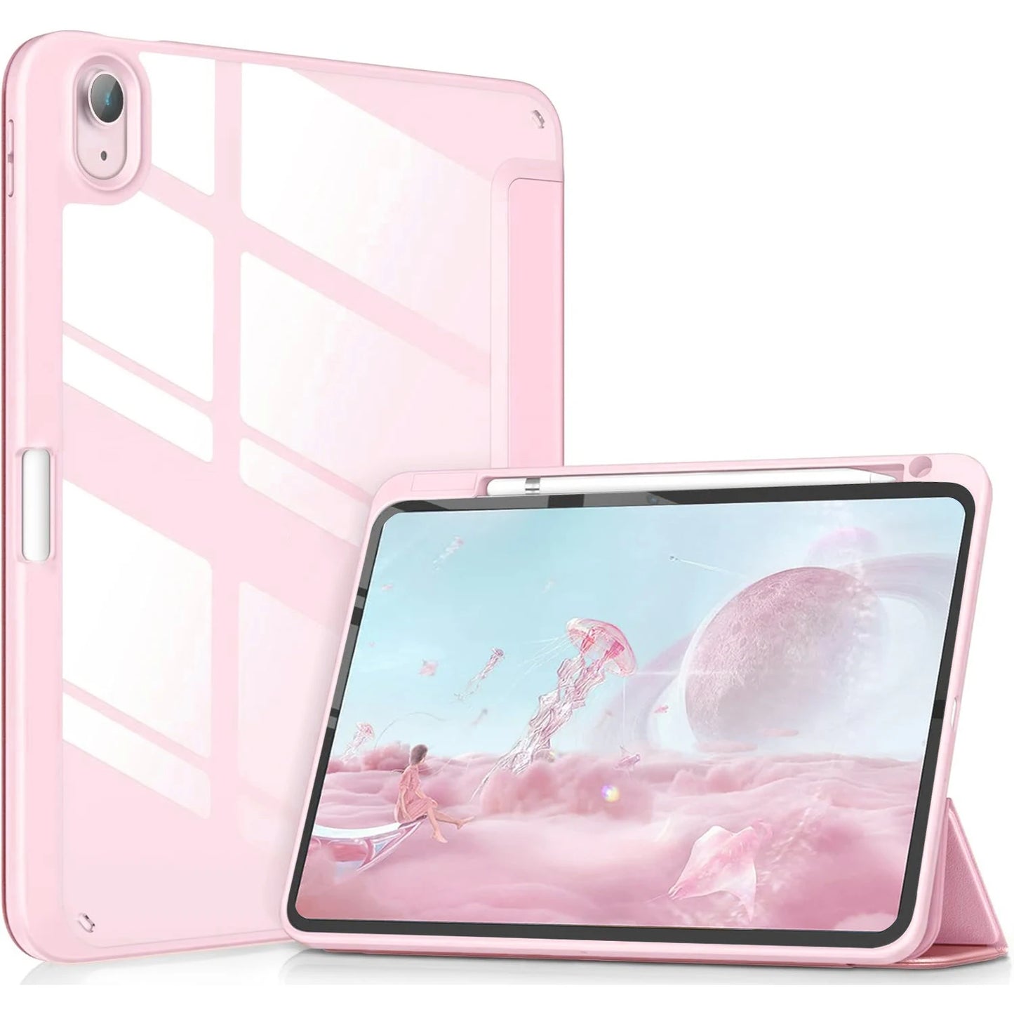 Flip Tablet Cover For iPad 10 2022 10th 10.9''/11 2025 11th (A16) 11'' Acylic Back Case With Pencil Holder Auto Wake up /Sleep