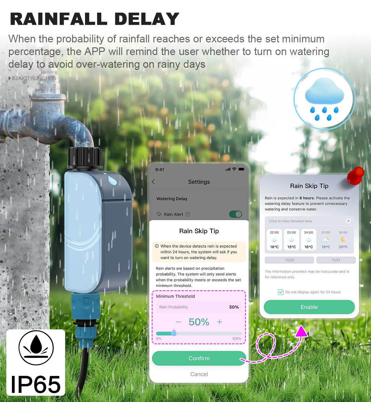 Smart Tuya WIFI Garden Watering Timer Automatic Sprinkle Water Timer Valve Outdoor Irrigation Watering System Alexa Google Home