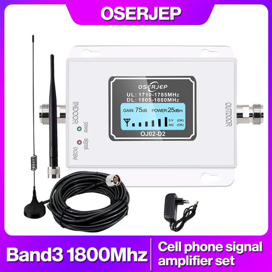 Fullset 850/900/1800/2100MHZ Booster GSM 1800 2g 4g LTE Cell Phone Signal Repeater Booster Mobile Phone Signal Amplifier