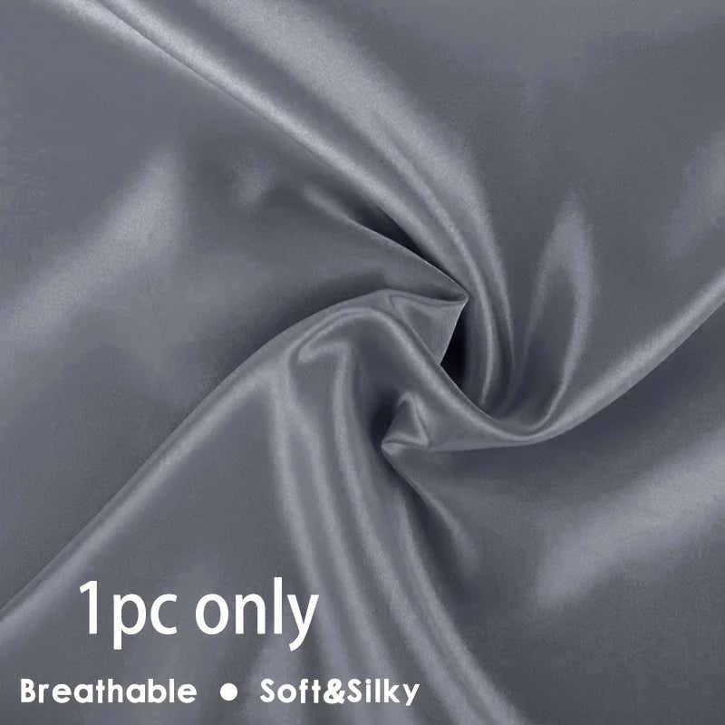 Satin Pillowcase 21 Momme 600 Thread Count for Hair and Skin , Hypoallergenic Breathable Both Sides satins with zipper