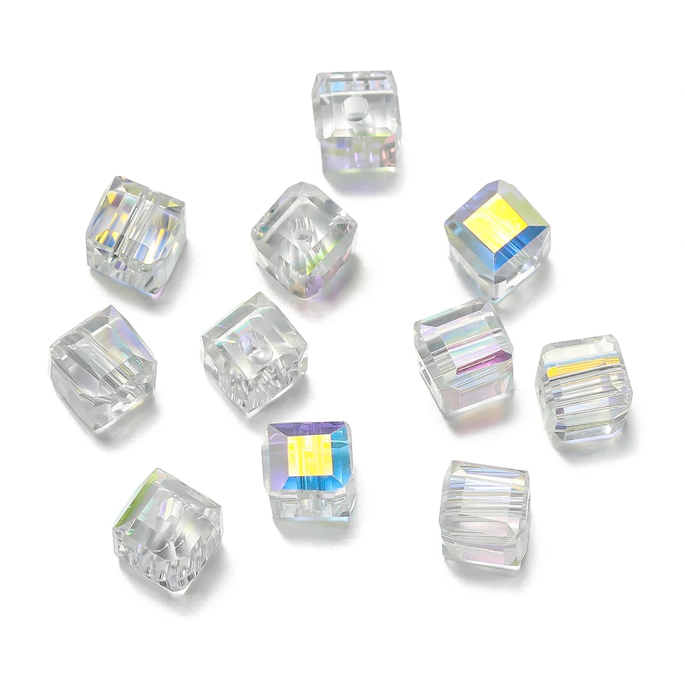10pcs/Lot 6mm Crystal Square Bead Faceted Exquisite Beads for Jewelry Making DIY Charms Bracelet Necklace Accessories