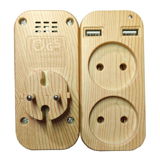 European Travel Plug Adapter International Plug Adapter With 2 USB Port Outlet Adapter Charger For German French Russian Socket