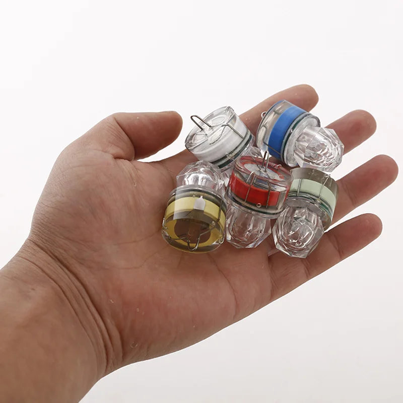 10 pieces of LED fishing lights, underwater deep throw light, waterproof diamond tube, underwater color fishing lure