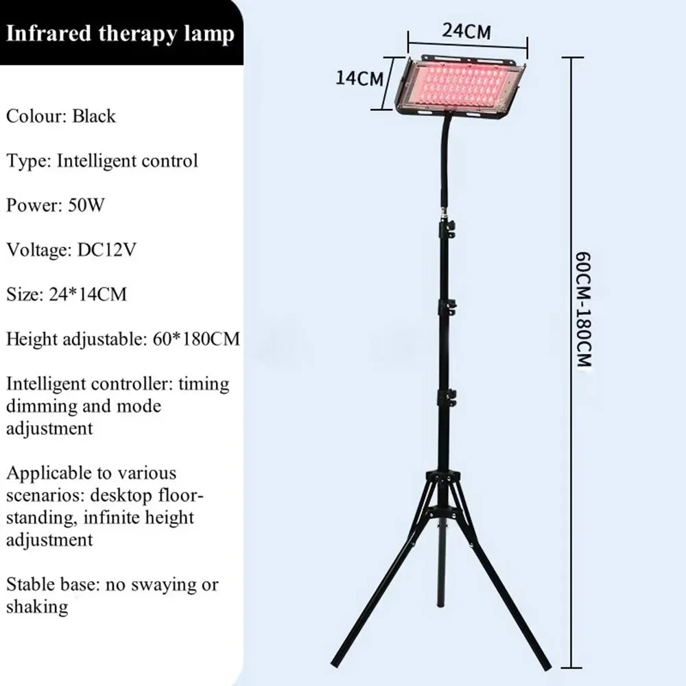 96 LEDs Red Light Therapy Lamp for Full Body Infrared Light Device Face Body Pain Stress Relief Daily Skin Care 660nm 850nm