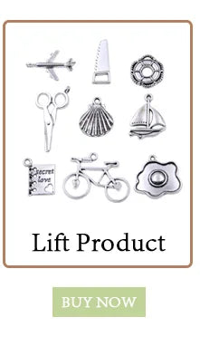 100PCS 8*8mm Metal Alloy Two Color Double Letter Florets Charms Pendants for Jewelry Making DIY Handmade Craft