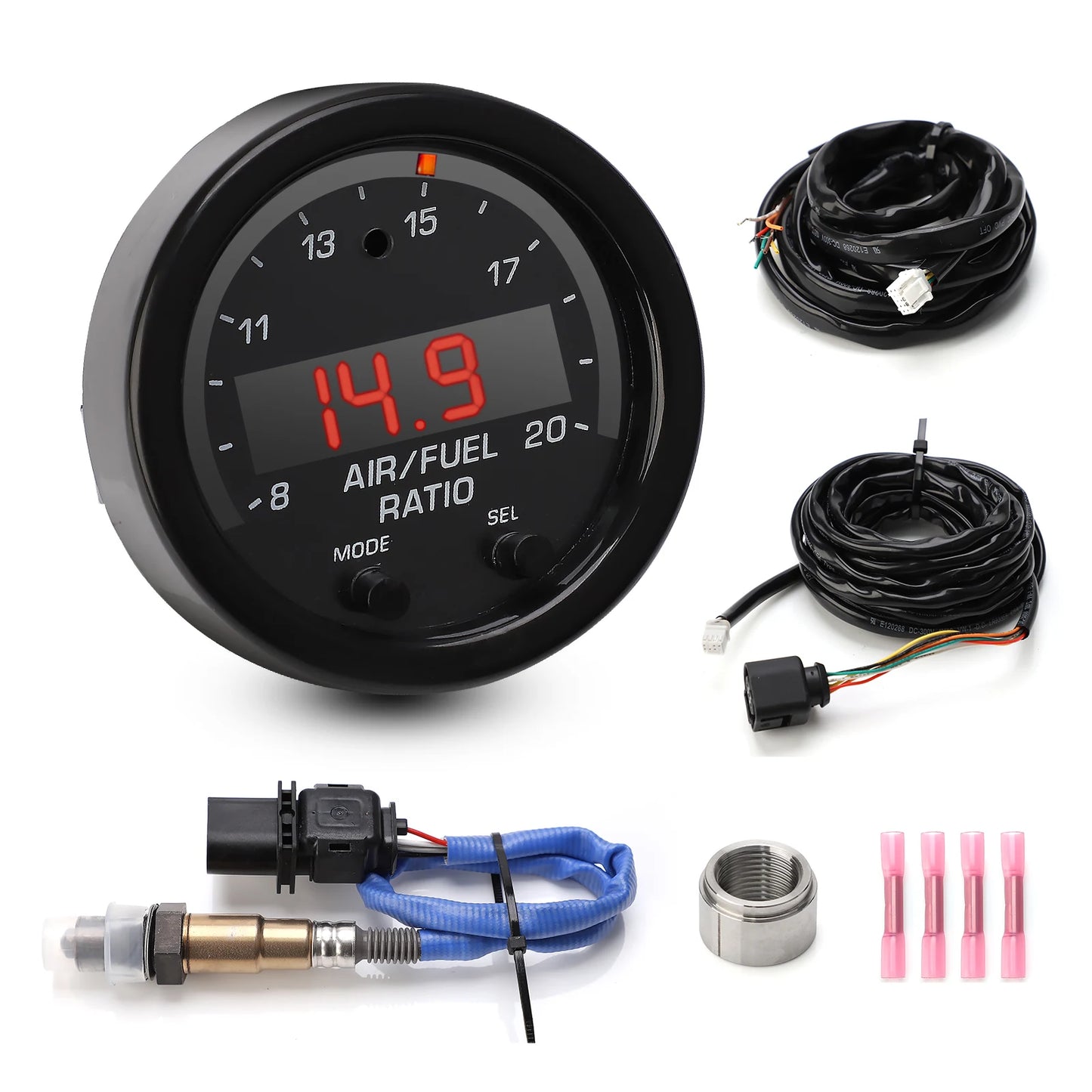 CNSPEED Car New O2 Air Fuel Ratio Gauge Kit EM 30-0300  X-Series Wideband LSU 4.9 0258017025 Oxygen Sensor for Car Oxygen Sensor