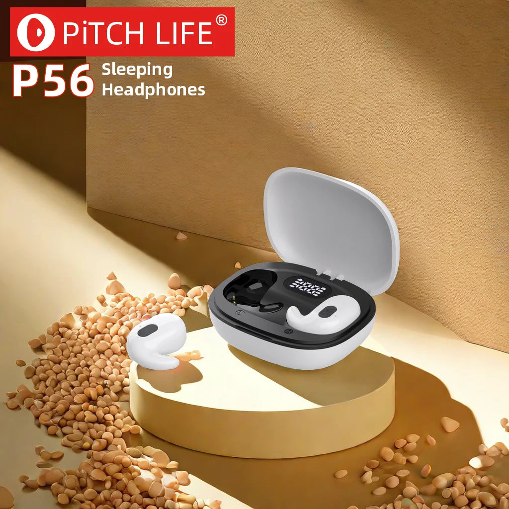 P56,PiTCHLIFE, Sleep,Bluetooth 5.3 Headset Wireless Headset In.Ear Stereo Noise Reduction Sports Headset with Microphone Headset