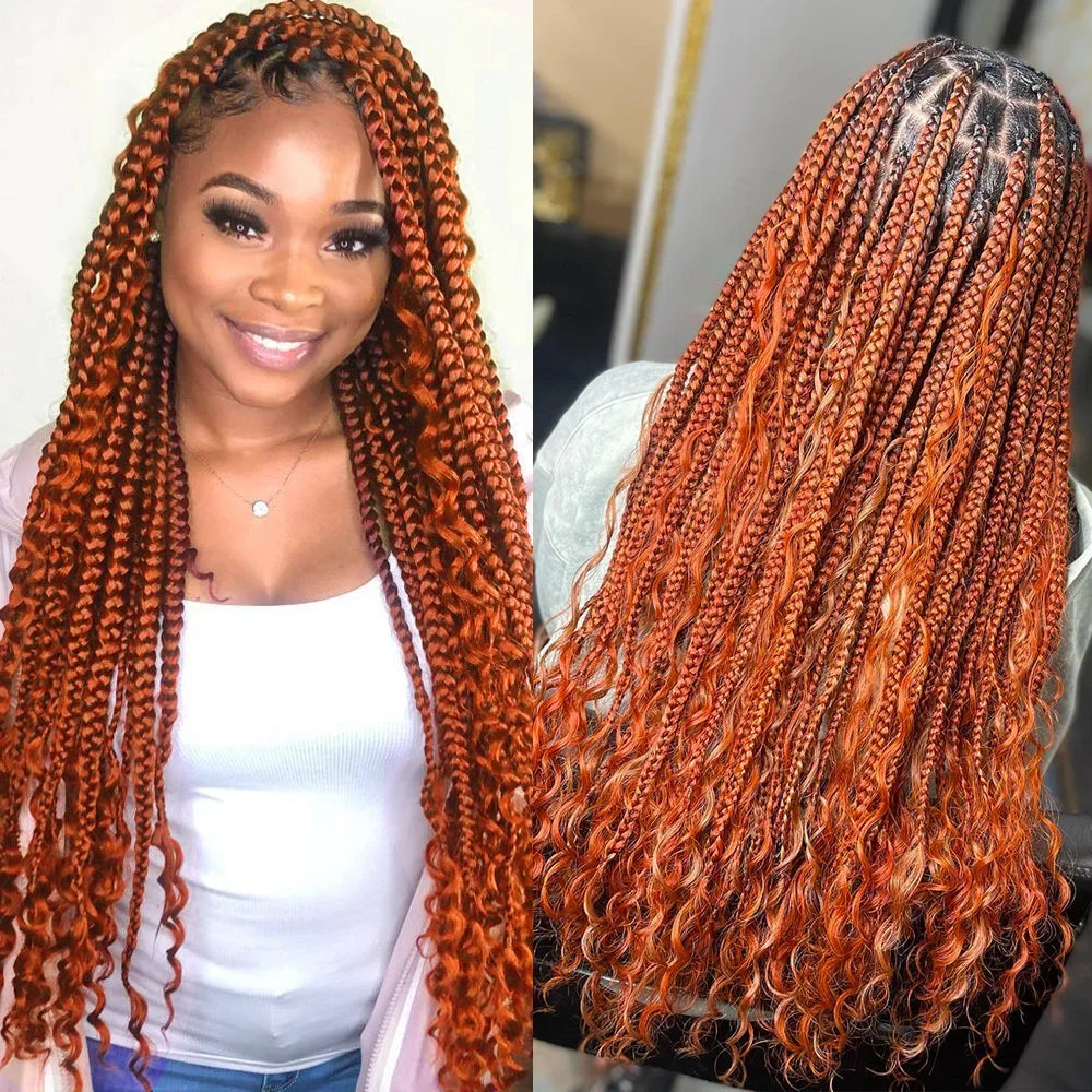 Boho Braids Human Hair Curly Bulk Hair For Braiding Burgundy No Weft Curly Hair Bundles Honey Blonde for Boho Braid Hair