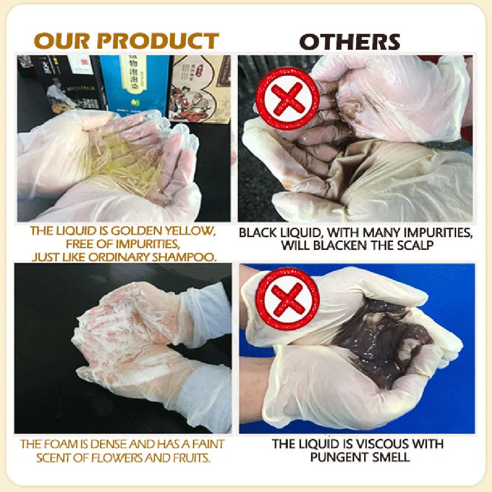 500ml 3 In 1 Hair Color Shampoo Black Hair Dye Covering White Hair Shampoo Black Plant Hair Dye Fast Hair Dye Cream Styling DIY