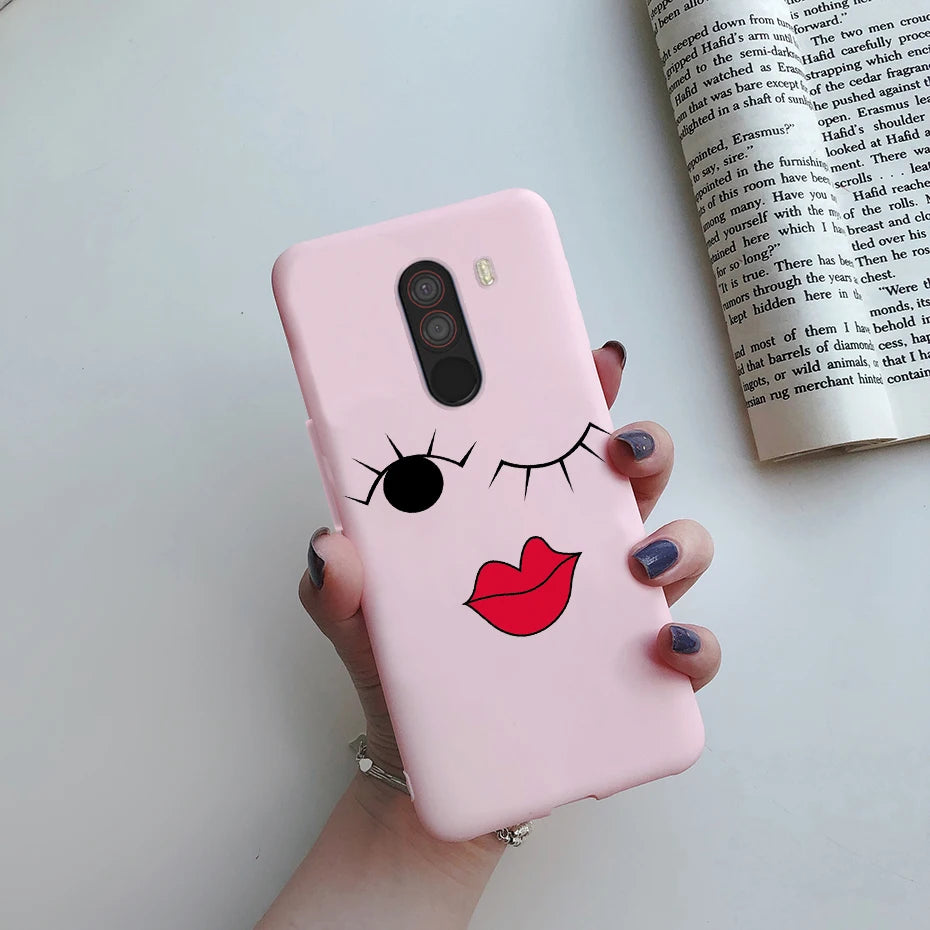 For xiaomi Pocophone F1 Case Poco F1 Cute Cat Cartoon Cover Silicone Soft TPU Phone Case For xiaomi Pocophone F1 Global F 1 Case