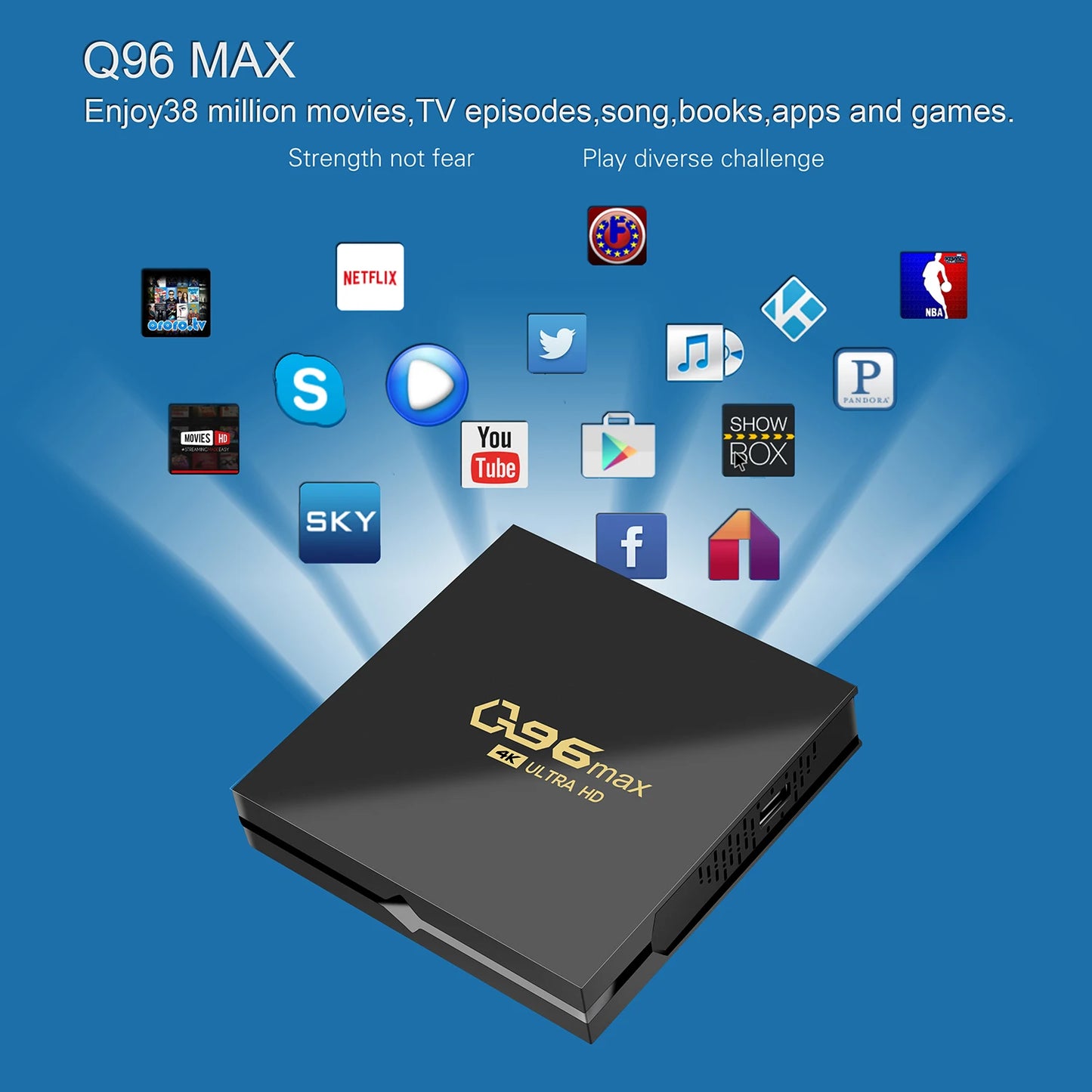 Q96 MAX Smart TV Box 2.4G WIFI Set-top Box Android 10.0 Media Player Android Quad Core Smart TV Box Media Player