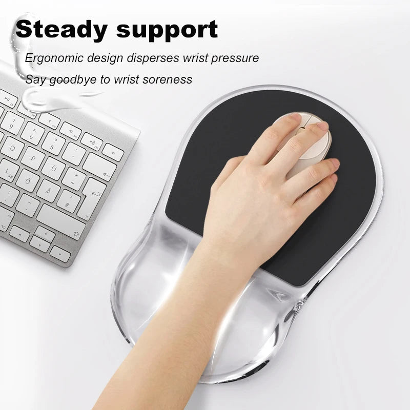 New Ergonomic Mouse Pad Wrist Support Relieve Wrist Pain Gel Mouse Pad Home Computer Anti slip Silicone Rubber Soft Mouse Pad