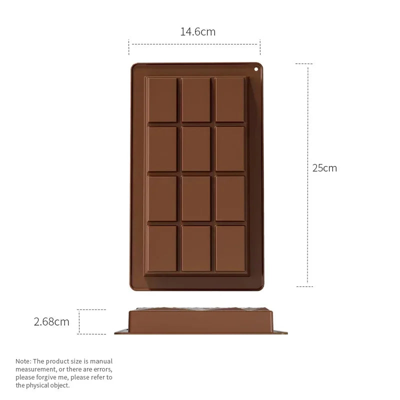 1set Chocolate Bar Mold Deep with 10Pcs Bags Thick Dubai Chocolate Mold for Stuffed Bar Filling Pistachio Break Apart Chocolate