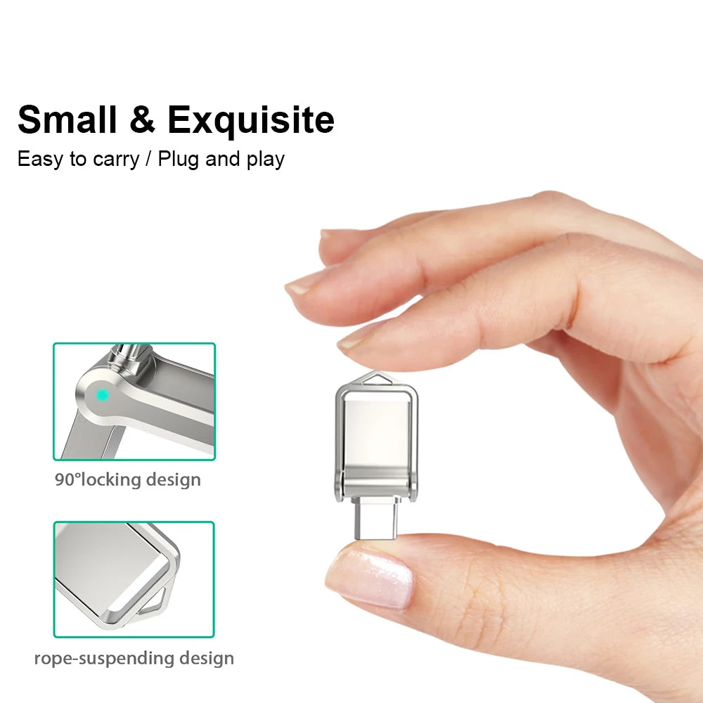 Mini TYPE C USB 2.0 Dual Flash Drive 64GB Tiny Pen Drive 32GB memoria usb Memory Disk 64G 32GB Pendrives cle usb