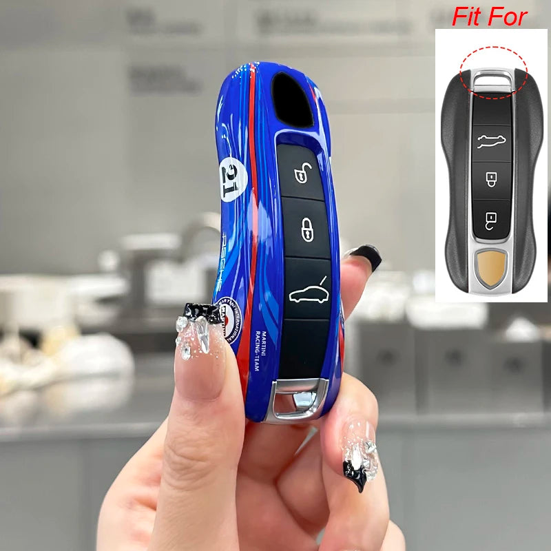 For Porsche Cayenne 718 MACAN Panamera 911 Macan Boxster Cayman Remote Multiple Painting Car Key Case Replace Cover Accessories