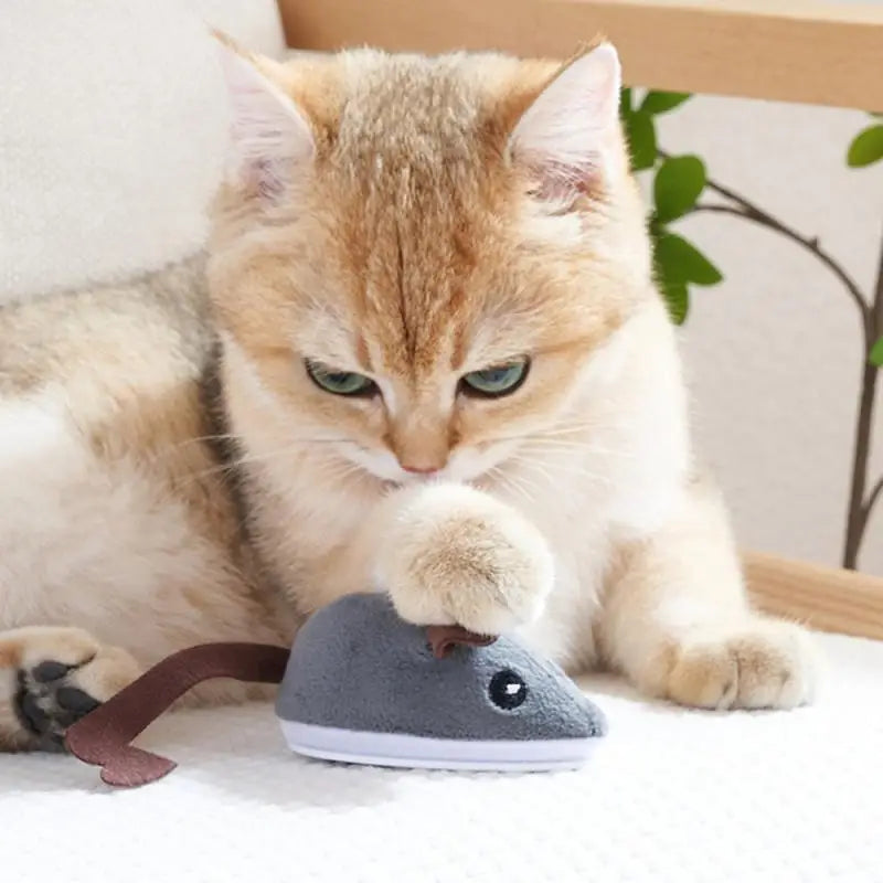1~10PCS Smart Running Mouse Cat Toy Interactive Random Moving Electric Cat Teaser Toys Simulation Mice Kitten Self-Playing Plush