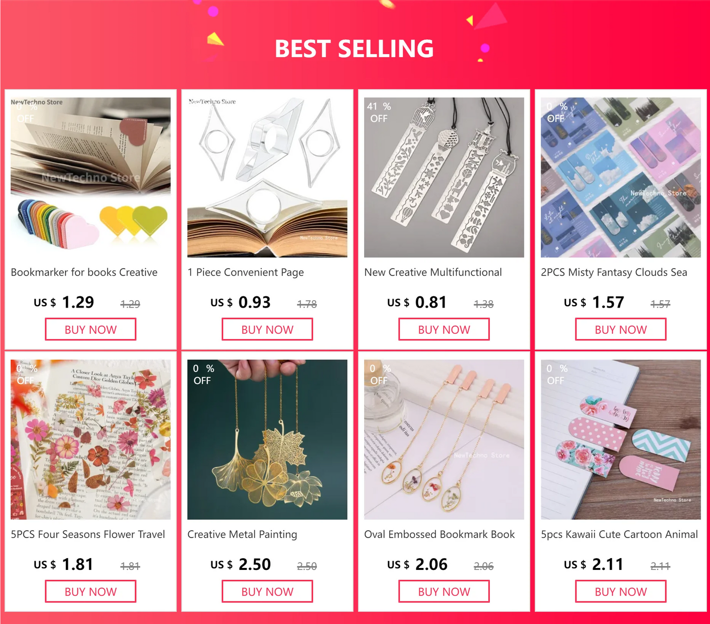 5pcs Kawaii Cute Cartoon Animal Paradise Magnetic Bookmarks Books Marker of Page School Office Supplies Korean Stationery