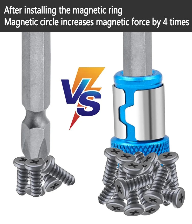 Universal Magnetic Ring Alloy Magnetic Ring Screwdriver Bit Anti-corrosion Strong Magnetizer Drill Bit Magnetic Ring Tool
