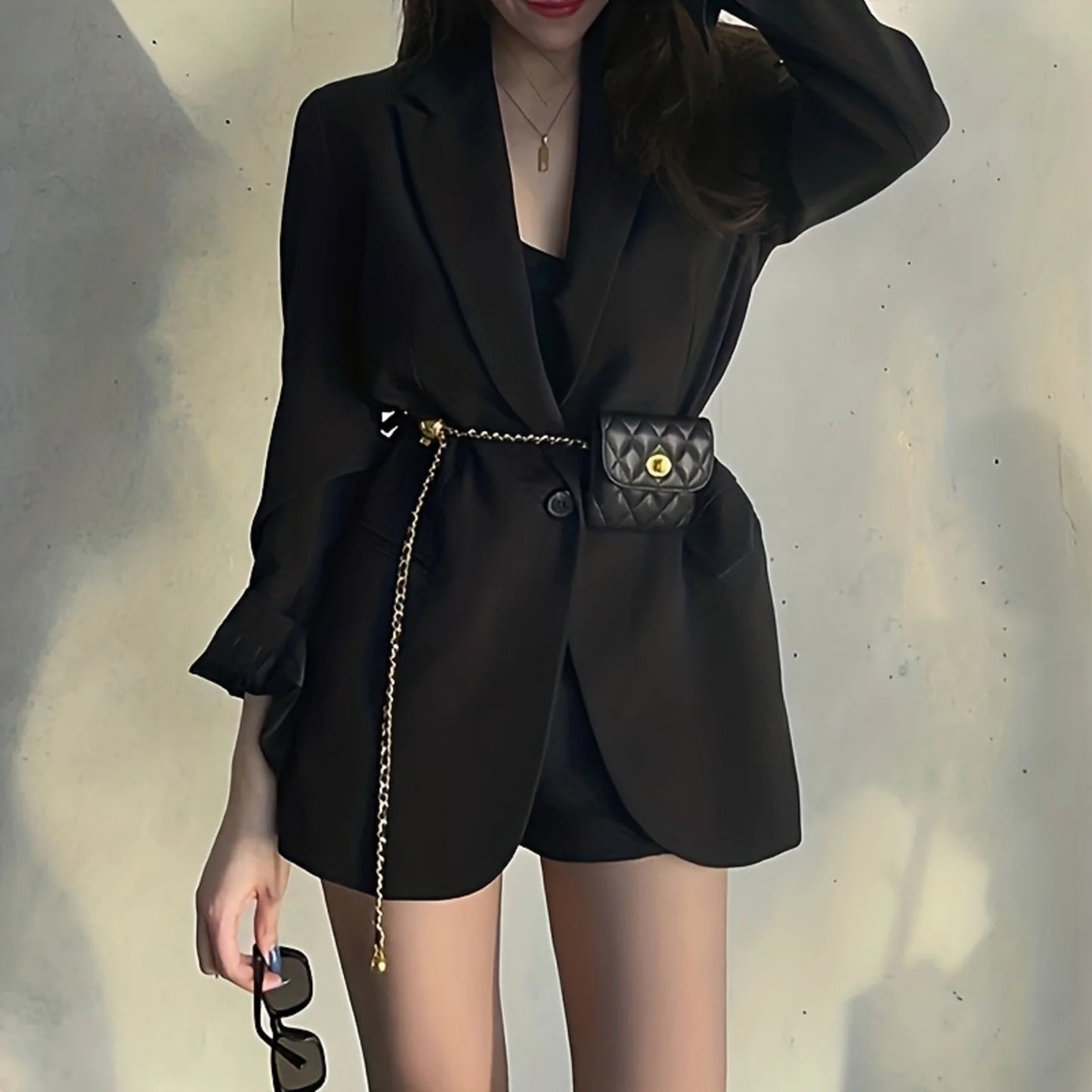 Leather Chain Waist Bag Shoulder Strap WOMEN'S Crossbody Bag Waist Wallet Fashion Waist Bag Detachable Play Waist Belt