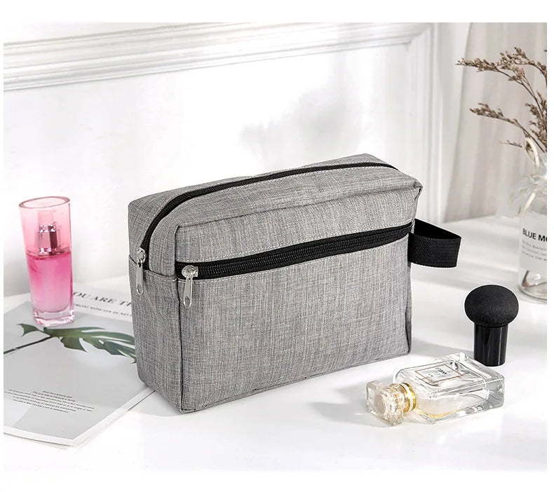 Multifunctional Simple Waterproof Oxford Cloth Cosmetics Bag Thickeneded Double-layer Cosmetic Bag Large Capacity Portable St...