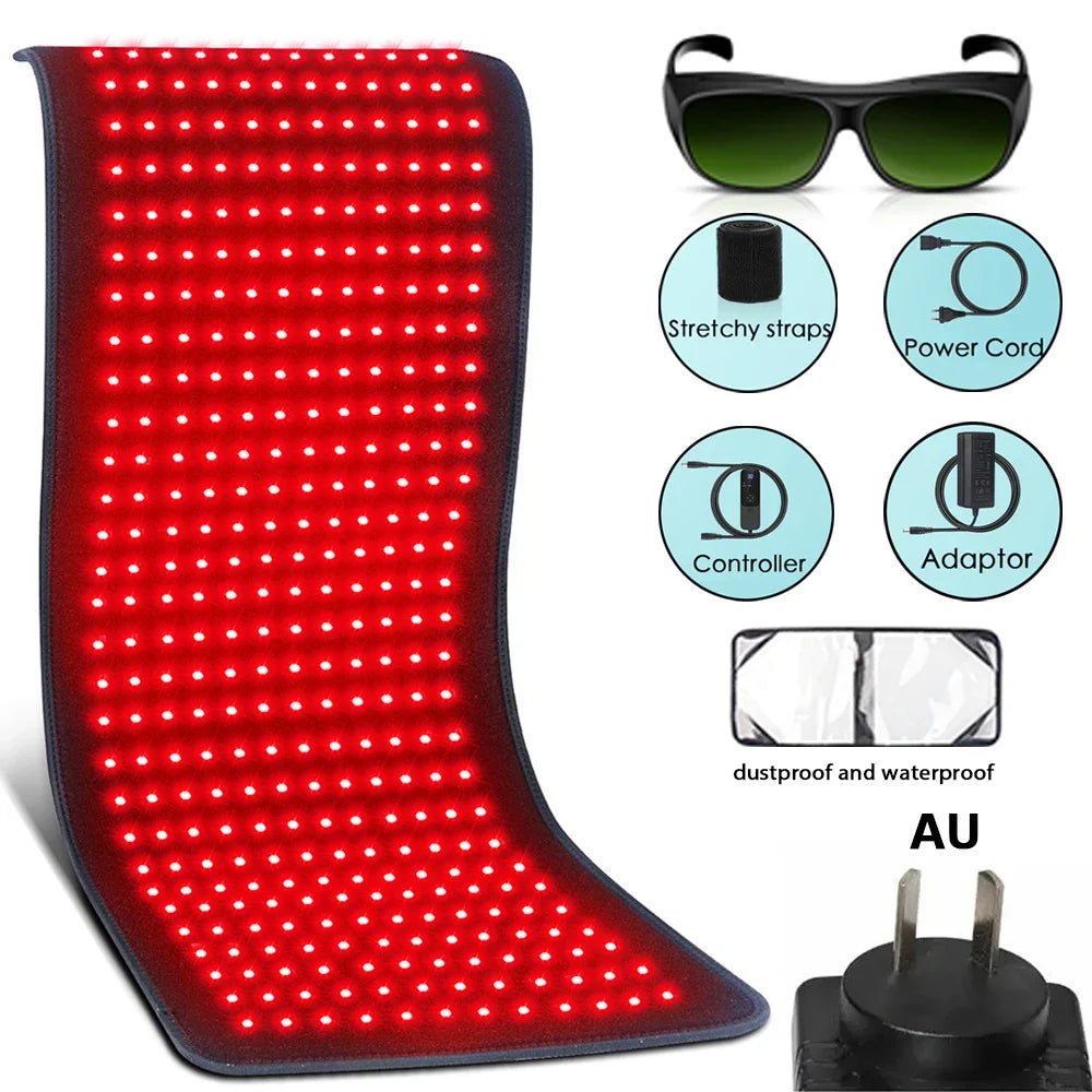Updated Red Light Therapy Heating Pad Waist Back Shoulder Muscle Pain Relief Relax Infrared Light For Body Device Cushion 850nm