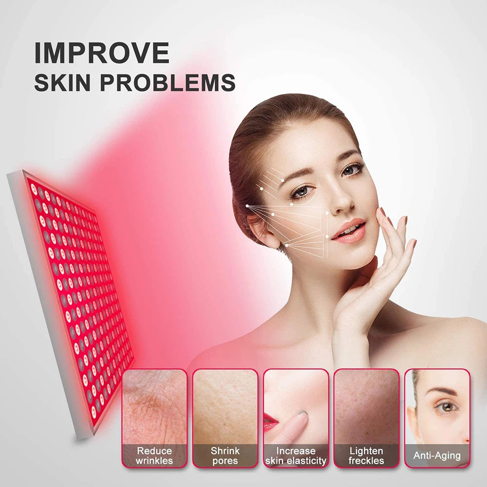 NEW LED Light Therapy Panel 45W Body Pain Relief Treatment 660nm 850nm Near Infrared Full Body Face Anti Aging Red Grow Light