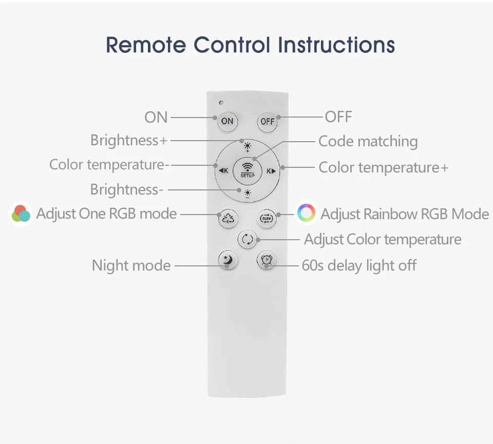 30W 36W Smart LED Ceiling Light RGB Dimming APP TUYA Remote Control Timing Indoor Home Decor Bluetooth WIFI Bedroom Living Room