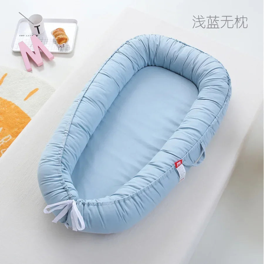 Portable Bassinet Travel Bed Bassinet Bumper with Pillow Portable Crib Gifts Cotton Baby Nest Bassinet Baby Cribs Cot Baby Bed