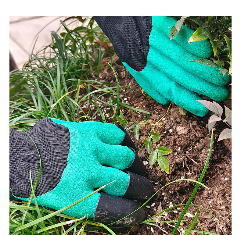 Garden Gloves with Claws Chicken Coop Cleaning for Digging Pruning Poking All in One Gardening Tool Durable Hand Protectors