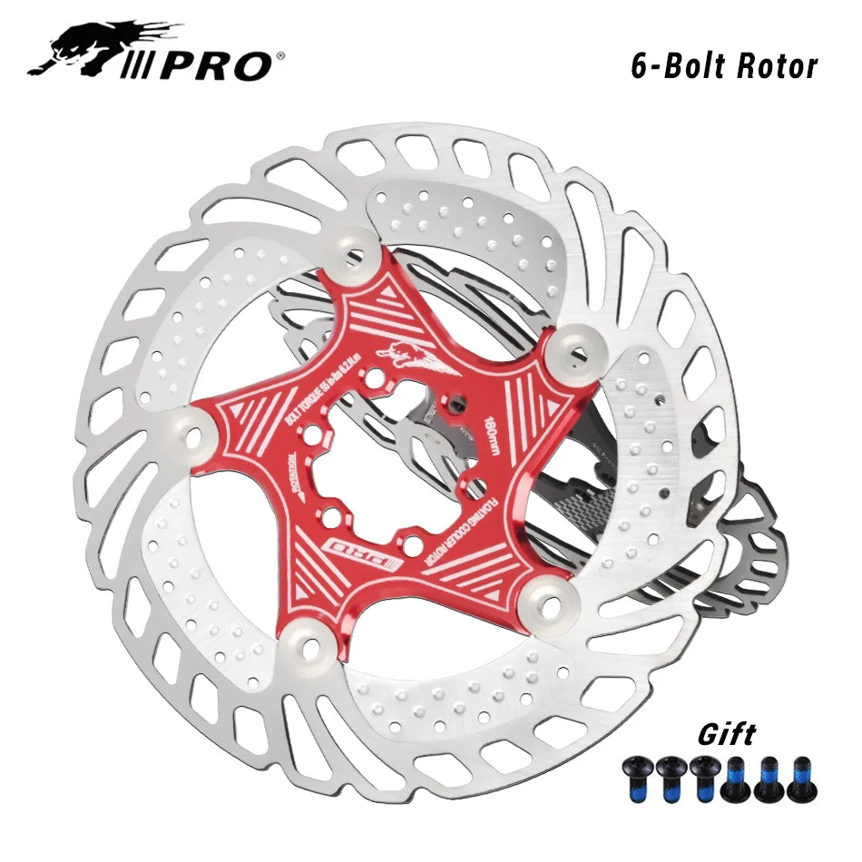 IIIPRO MTB Cooling Disc Brake Heat Dissipation  6 Inch 140/160/180/203mm Rotor Down Hill Floating Bicycle Brake Rotor