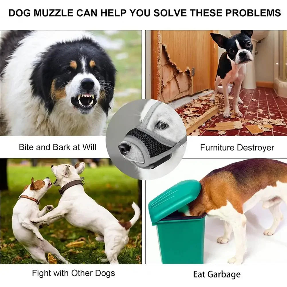 Dog Muzzle Breathable Adjustable Comfortable Pet Muzzle Anti-chewing Anti-biting Dog Muzzle Pet Supplies