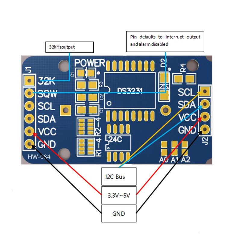 DS3231 AT24C32 IIC Module Precision Clock Module (without battery) DS3231 Memory Module