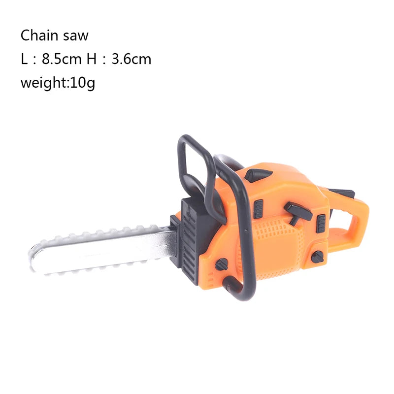 1Pc Dollhouse Chain Saw Lawn Mower Model Simulation Repair Tool Saw 1:12 Dolls Houses Miniature Furniture Accessories