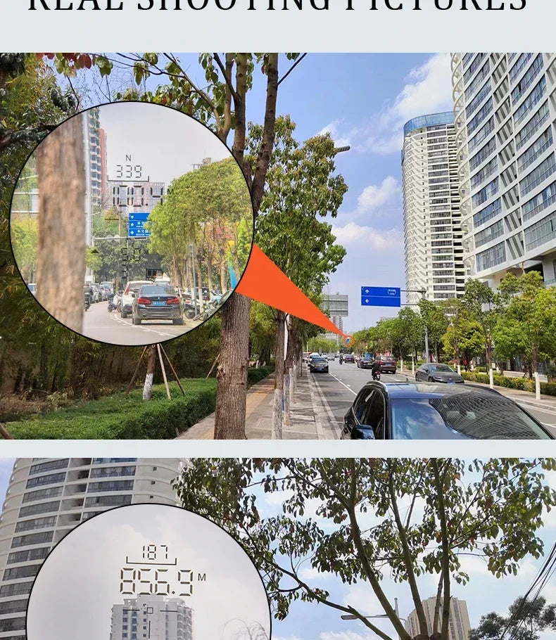 1500m Marine Binoculars for Adults 8x40 with Rangefinder and Compass IP65 Waterproof Marine UHD Binoculars Field of View 8°,