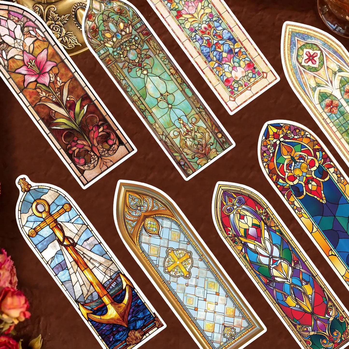 30Pcs Baroque Church Themed Bookmarks for Reading Page Tagging Student's Stationery Supplies DIY Creative Aesthetic Design
