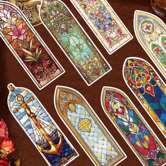 30Pcs Baroque Church Themed Bookmarks for Reading Page Tagging Student's Stationery Supplies DIY Creative Aesthetic Design