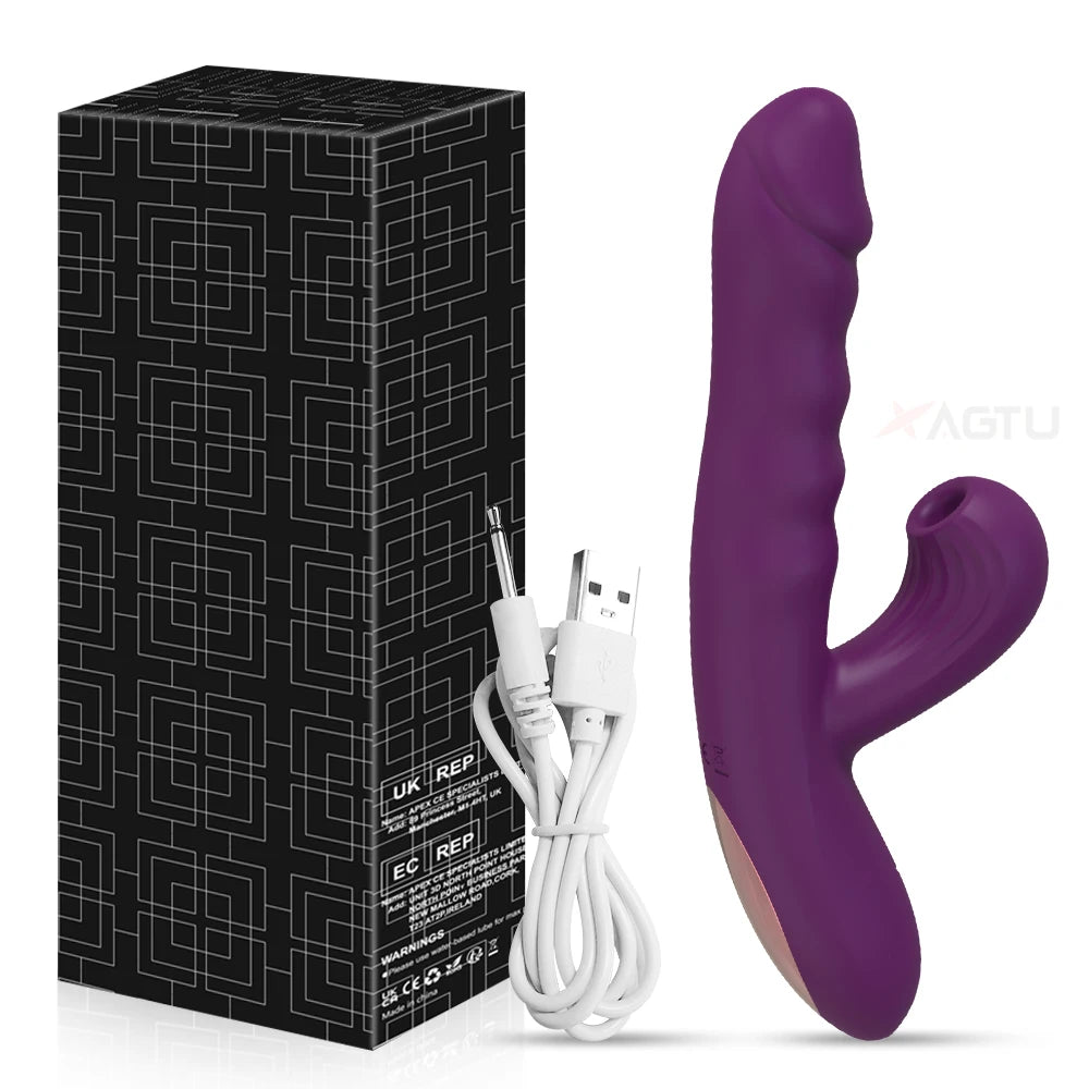 Powerful Thrusting Sucking Vibrator Female Sucker Clitoris Stimulator G Spot Dildo Massager Adult Goods Sex Toys for Women