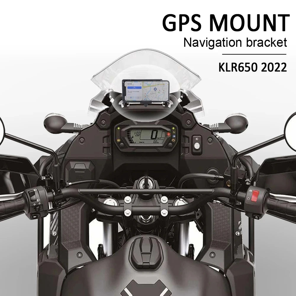 New 2022 GPS Smart Phone Navigation Mounting Bracket Adapter Holder Phone Bracket Fit Accessorie For Kawasaki KLR650 KLR klr 650