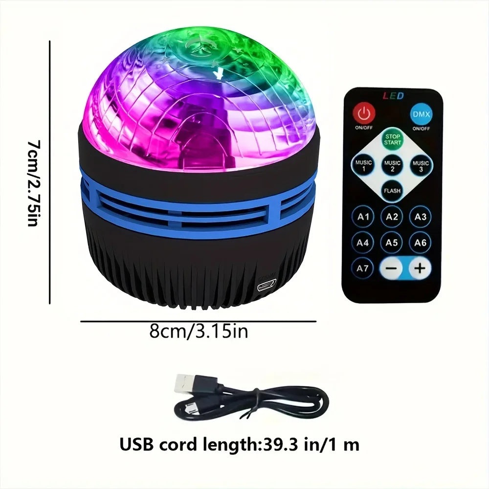 Starry Sky Projector Holiday Party Lights 5V USB Remote Control DMX Sound Active 7 Modes Night Light for Bedroom Christmas Decor