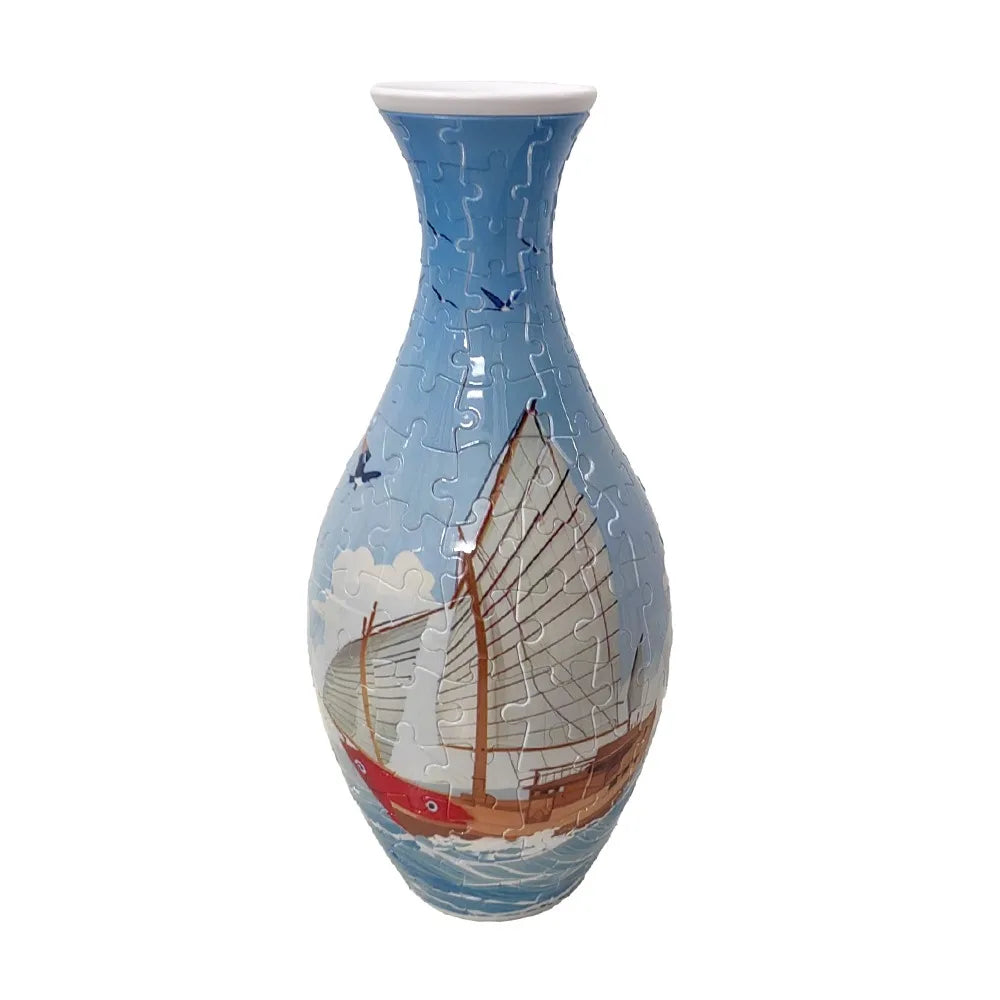 160 Curved Plastic Puzzle 3D Puzzlef Flower Vase Flower Arrangements DIY Arts 3D Art Puzzle Vase Housewarming Gift Puzzle Kit