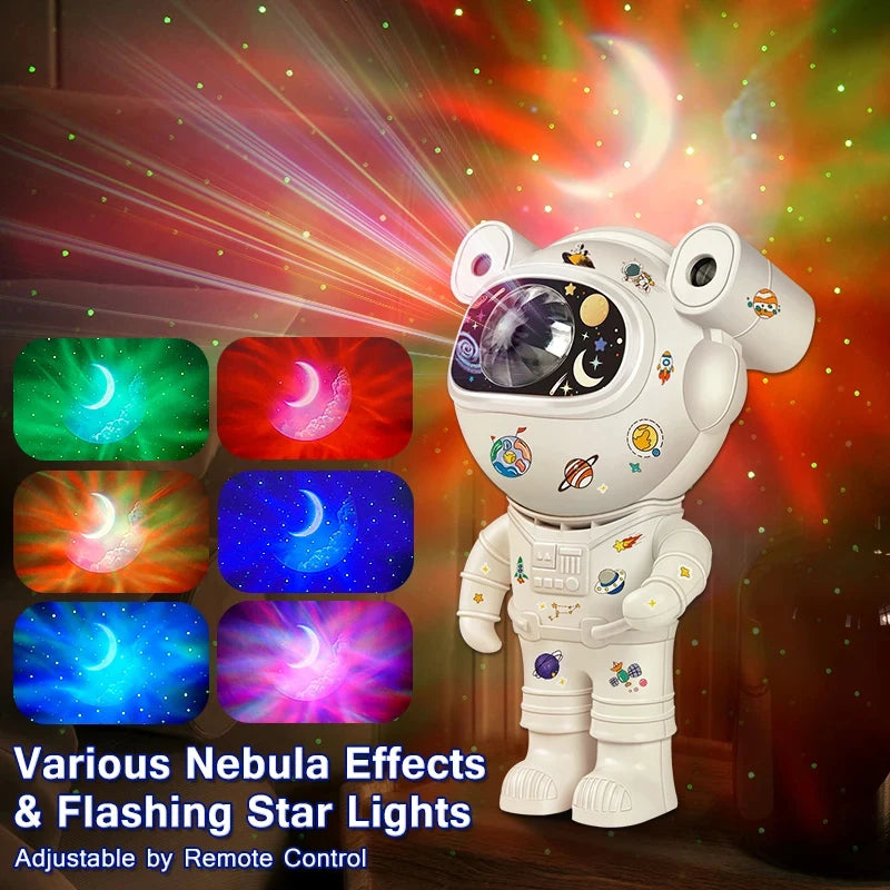 Star Projector Galaxy Night Light Astronaut Space Projector Starry Nebula LED Lamp for Bedroom Home Decorative Kids Gift