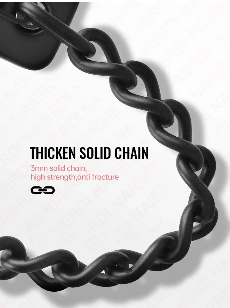 NAIERDI Security Door Sliding Chain Lock Safety Punch Free Stainless Steel Door Chain Lock Anti-theft Door Chain Latch Buckle