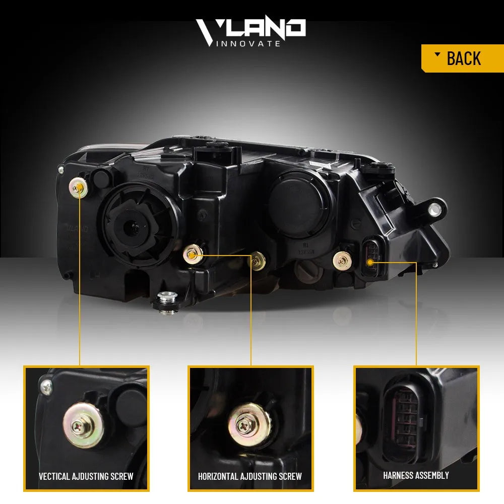 All-weather waterproof LED personalized car lights, Headlights w/Demon Eye For 2011-2018 VW JETTA MK6 LED Front Lamps Assembly